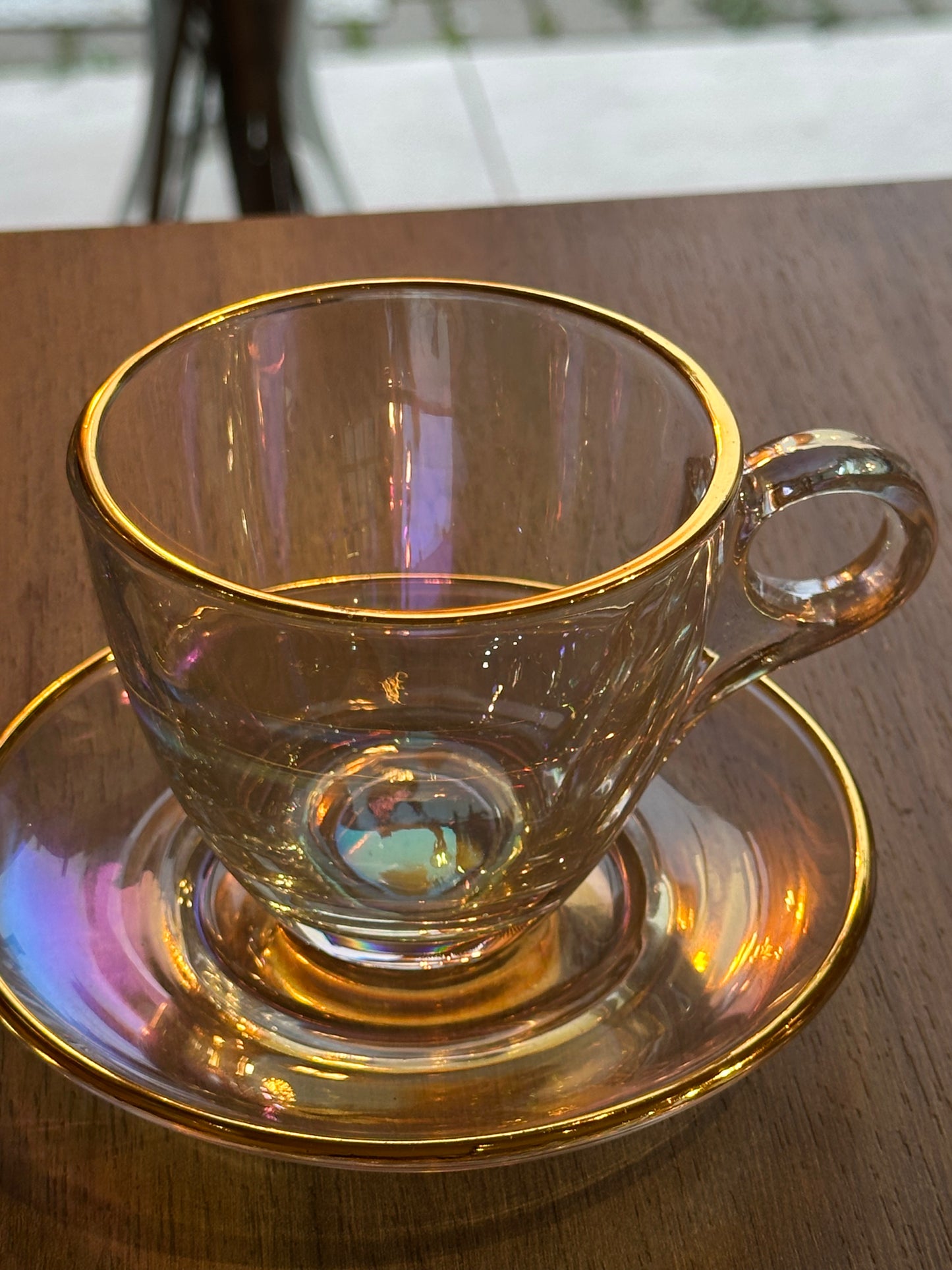 Jogo Xícaras Âmbar Retrô