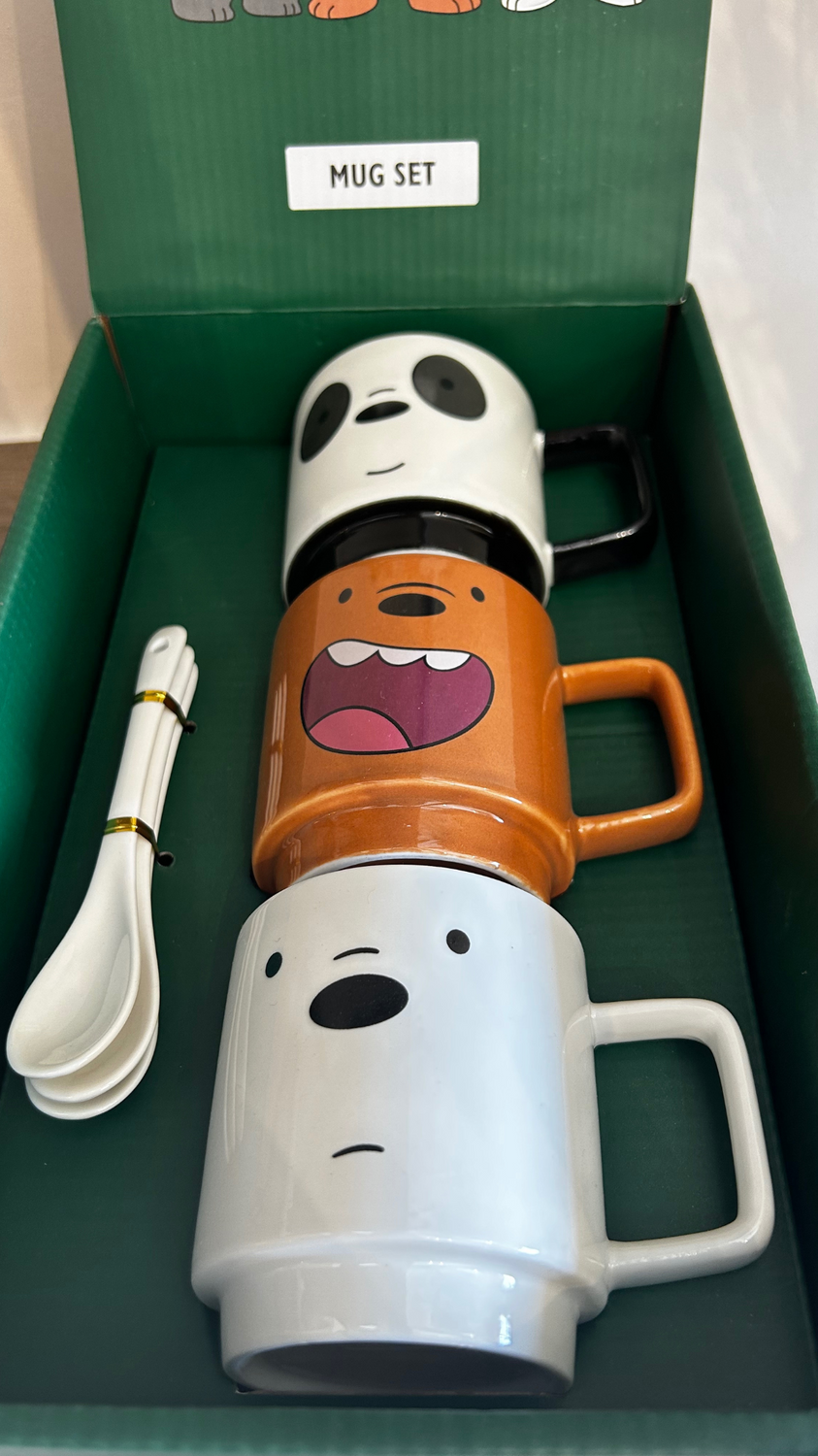 Kit 3 Xícaras Ursos