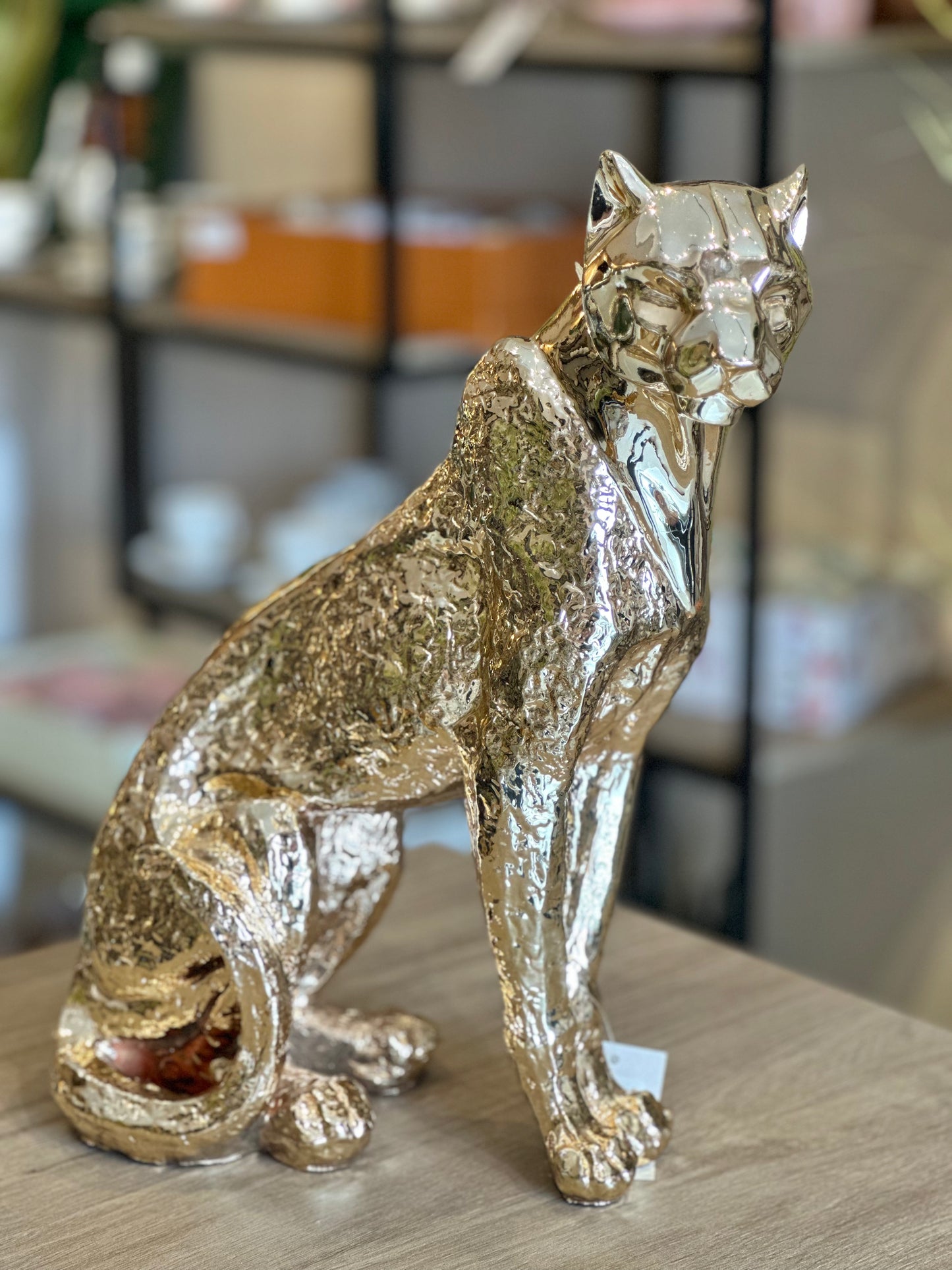 Estátua Leopardo Gold