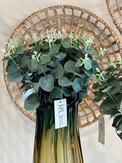 Vaso Murano com Buquê Eucalipto