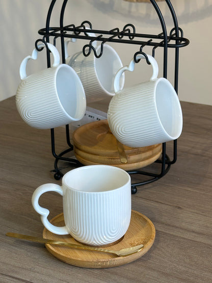 Jogo de Xícaras Trama Delicada