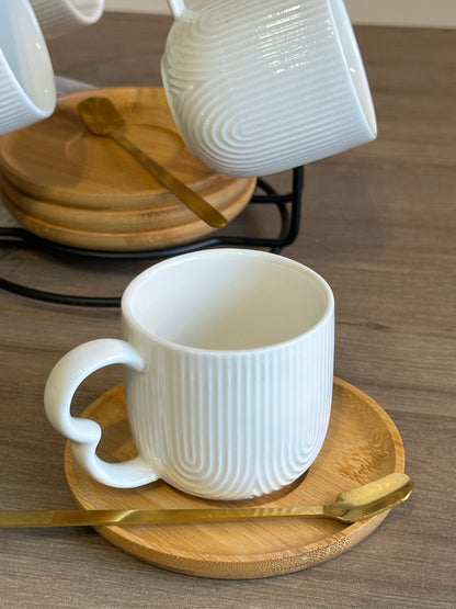 Jogo de Xícaras Trama Delicada